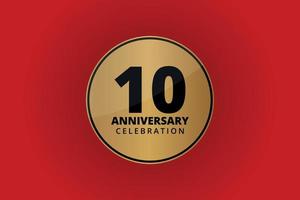 10 years anniversary celebration background design vector