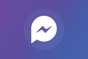 Messenger chat icon with speech bubble vector design