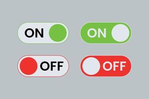 vector de botones de interruptor de encendido y apagado