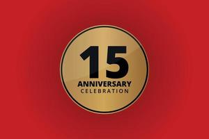 15 years anniversary celebration background design vector