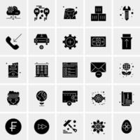 25 iconos de negocios universales vector ilustración de icono creativo para usar en proyectos relacionados con la web y dispositivos móviles