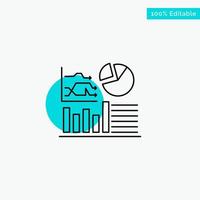 Graph Success Flowchart Business turquoise highlight circle point Vector icon