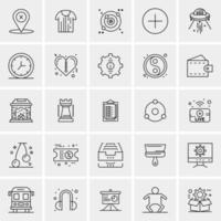 25 iconos de negocios universales vector ilustración de icono creativo para usar en proyectos relacionados con la web y dispositivos móviles