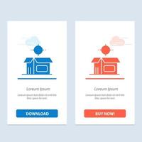 Open Product Box Open Box Product  Blue and Red Download and Buy Now web Widget Card Template