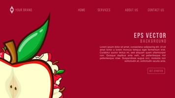 Apple Theme Web Design Abstract Background EPS 10 Vector For Website, Landing Page, Home Page, Web Page, Web Template