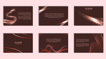 conjunto de plantillas de presentación de diseño rojo fondo abstracto para powerpoint, folleto, web, perfil de empresa, marca, banner vector