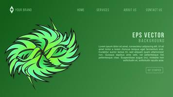 Green Leaf Web Design Abstract Background Lemonade EPS 10 Vector For Website, Landing Page, Home Page, Web Page, Web Template