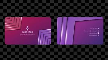 Purple Name Card and Business Card Template Design Abstract Background EPS 10 Vector