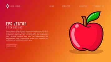 Apple Theme Web Design Abstract Background EPS 10 Vector For Website, Landing Page, Home Page, Web Page, Web Template