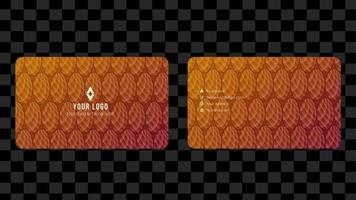 Brown Pattern Name Card and Business Card Template Design Abstract Background EPS 10 Vector