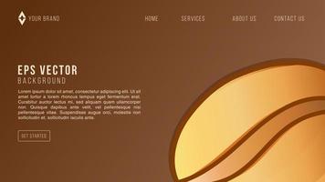 Brown Coffee Web Design Abstract Background Lemonade EPS 10 Vector For Website, Landing Page, Home Page, Web Page, Web Template