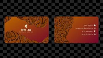 Brown Coffee Bean Name Card and Business Card Template Design Abstract Background EPS 10 Vector