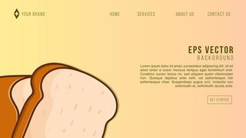 Bread Bakery Web Design Abstract Background EPS 10 Vector For Website, Landing Page, Home Page, Web Page