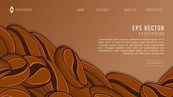 Brown Coffee Web Design Abstract Background Lemonade EPS 10 Vector For Website, Landing Page, Home Page, Web Page, Web Template