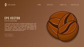 Brown Coffee Web Design Abstract Background Lemonade EPS 10 Vector For Website, Landing Page, Home Page, Web Page, Web Template