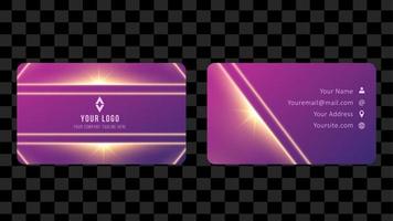 Purple Name Card and Business Card Template Design Abstract Background EPS 10 Vector