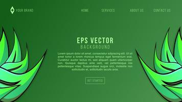 Green Leaf Web Design Abstract Background Lemonade EPS 10 Vector For Website, Landing Page, Home Page, Web Page, Web Template