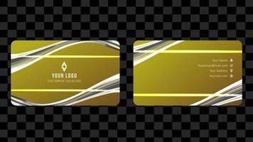 Yellow Name Card and Business Card Template Design Abstract Background EPS 10 Vector