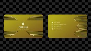 Yellow Name Card and Business Card Template Design Abstract Background EPS 10 Vector