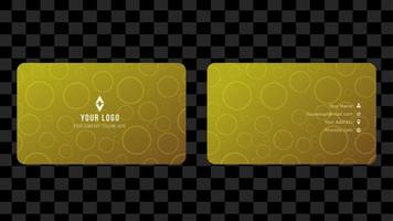 Yellow Name Card and Business Card Template Design Abstract Background EPS 10 Vector