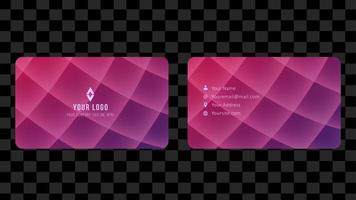 Purple Name Card and Business Card Template Design Abstract Background EPS 10 Vector