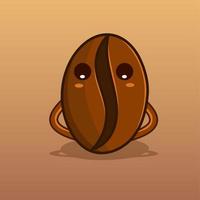 café marrón carácter aislado diseño eps vector estilo de dibujos animados