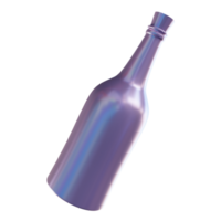 3d render of champagne bottle isolated png