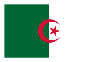 flagga av algeriet med officiell dimensionera png transparent bild