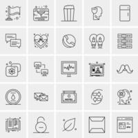 25 iconos de negocios universales vector ilustración de icono creativo para usar en proyectos relacionados con la web y dispositivos móviles