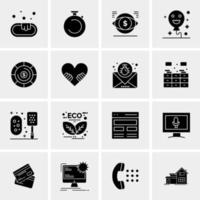 16 iconos universales de negocios vector ilustración de icono creativo para usar en proyectos relacionados con la web y dispositivos móviles