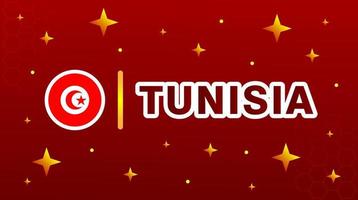 Tunisia flag with stars on red maroon background. vector