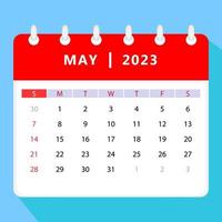 plantilla de calendario de mayo de 2023. diseño vectorial vector