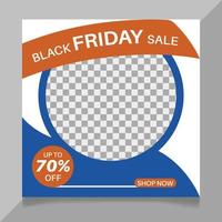 Black friday sale social media post design vector