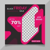 Black friday sale social media post design vector