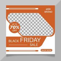 Black friday sale social media post design vector
