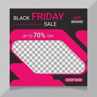 Black friday sale social media post design vector