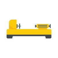 Factory lathe icon flat isolated vector