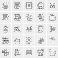 25 iconos de negocios universales vector ilustración de icono creativo para usar en proyectos relacionados con la web y dispositivos móviles