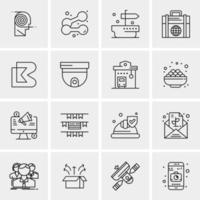 16 iconos universales de negocios vector ilustración de icono creativo para usar en proyectos relacionados con la web y dispositivos móviles