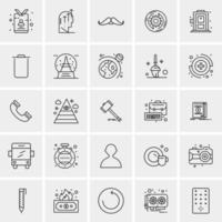 25 iconos de negocios universales vector ilustración de icono creativo para usar en proyectos relacionados con la web y dispositivos móviles