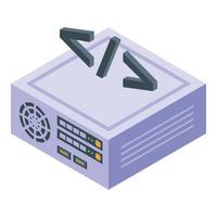 Data learn icon isometric vector. Study case vector