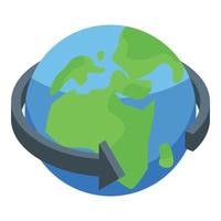 Around the world icon isometric vector. Globe travel vector