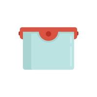 Food box icon flat isolated vector