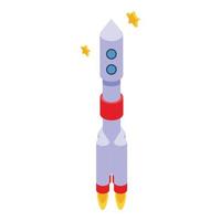 Study case rocket icon isometric vector. Success data vector