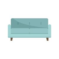 Soft sofa icon flat isolated vector