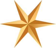 Golden Star Decoration Cutout png