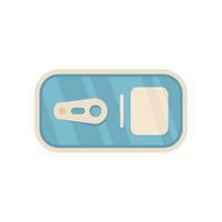 Top view tin can icon flat isolated vector