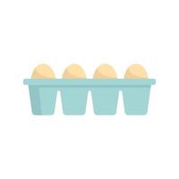 Egg box icon flat isolated vector