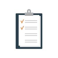 To-do list post icon flat isolated vector