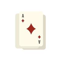 jugar a las cartas icono plano aislado vector